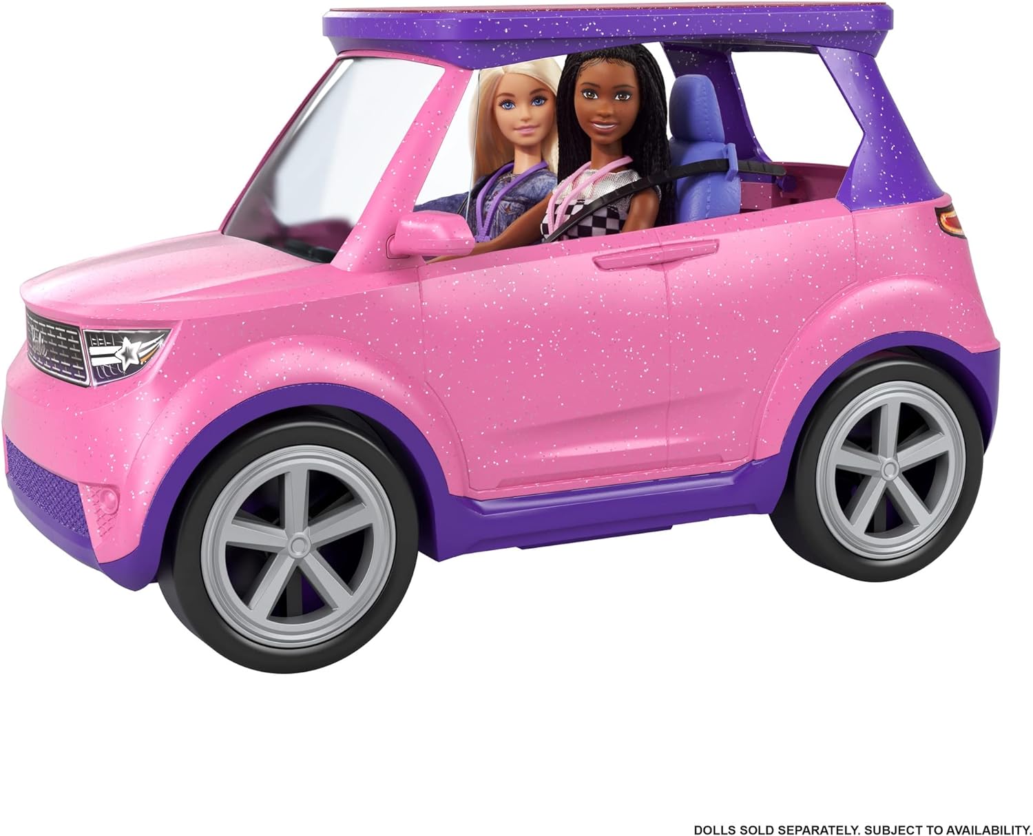 Barbie Big City Big Dreams Transforming Vehicle Playset Pink 2Seater SUV Reveals Stage Drum Set amp ConcertThemed Accessories Gift for 3 to 7 Year OldsSingle