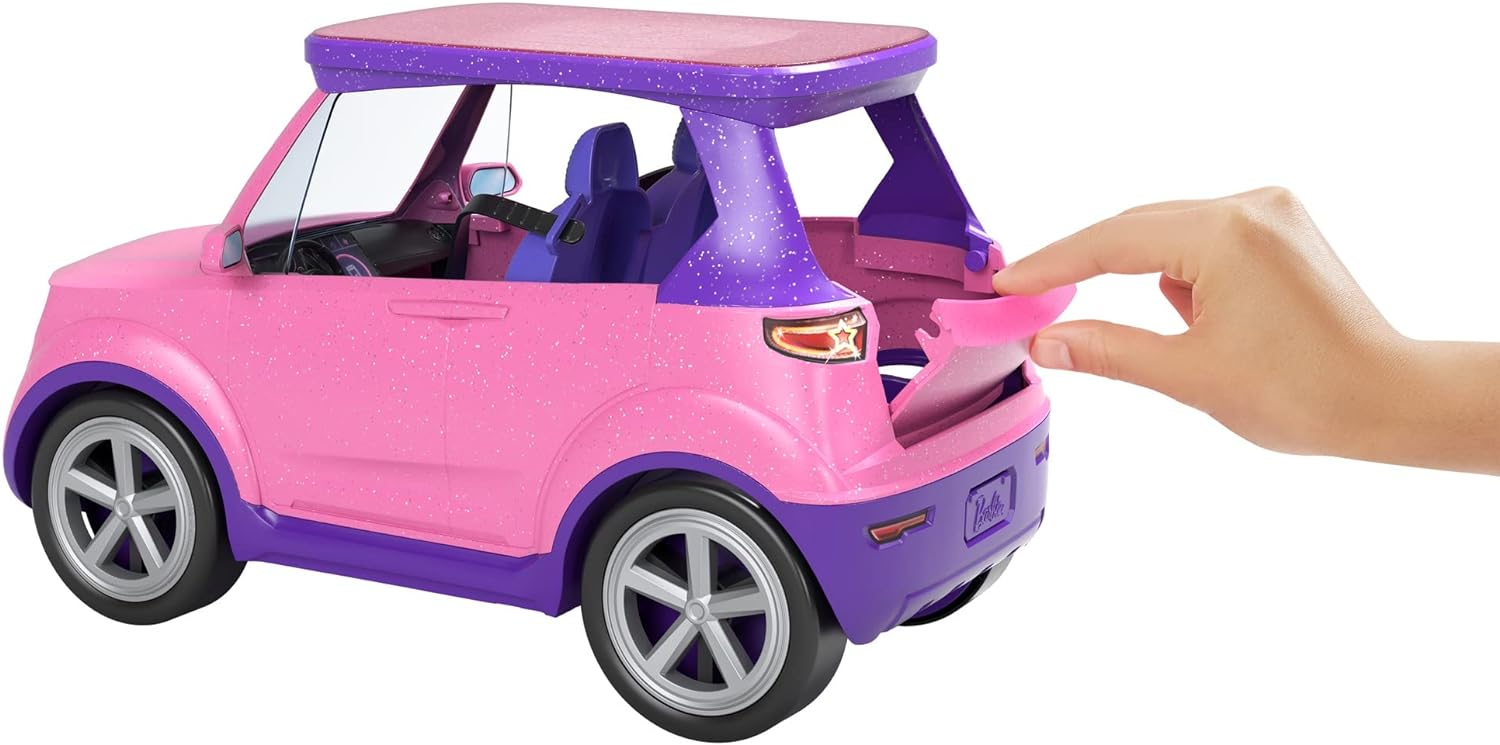 Barbie Big City Big Dreams Transforming Vehicle Playset Pink 2Seater SUV Reveals Stage Drum Set amp ConcertThemed Accessories Gift for 3 to 7 Year OldsSingle
