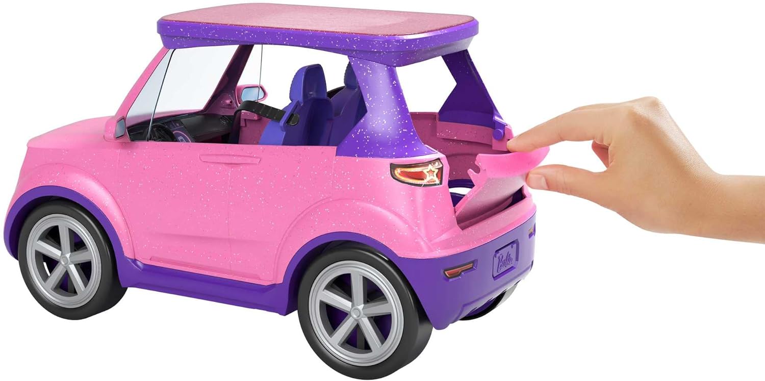 Barbie Big City Big Dreams Transforming Vehicle Playset Pink 2Seater SUV Reveals Stage Drum Set amp ConcertThemed Accessories Gift for 3 to 7 Year OldsSingle