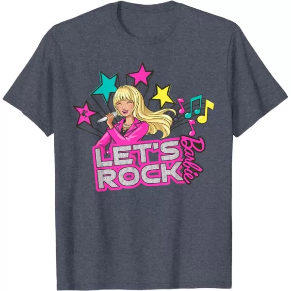 Barbie  Lets Rock Popstar TShirtHeather Blue