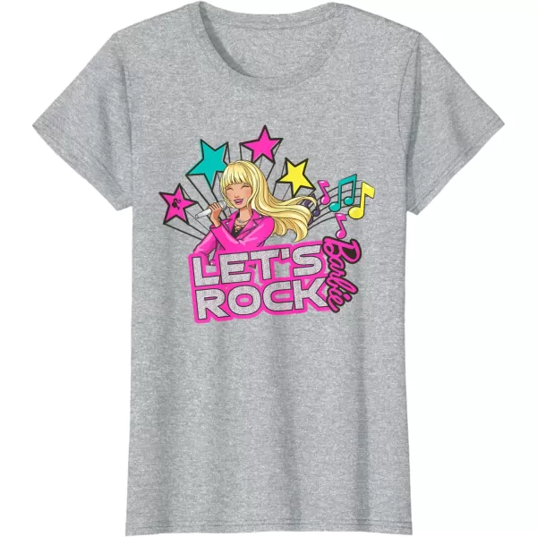 Barbie  Lets Rock Popstar TShirtHeather Grey