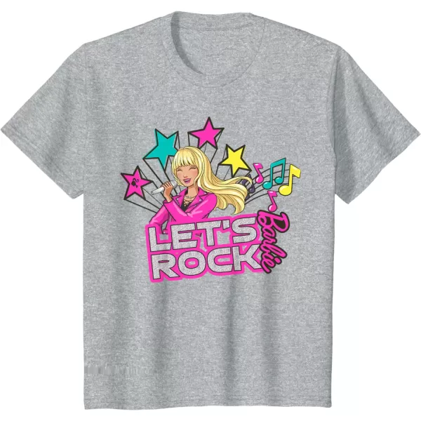 Barbie  Lets Rock Popstar TShirtHeather Grey