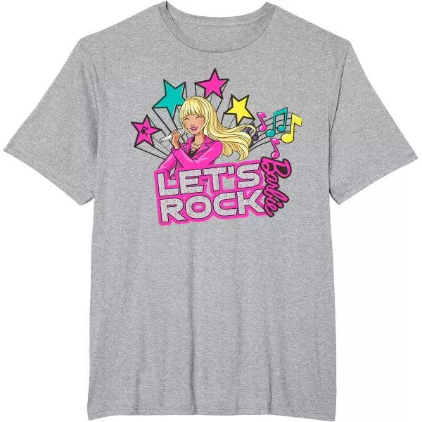 Barbie  Lets Rock Popstar TShirtHeather Grey