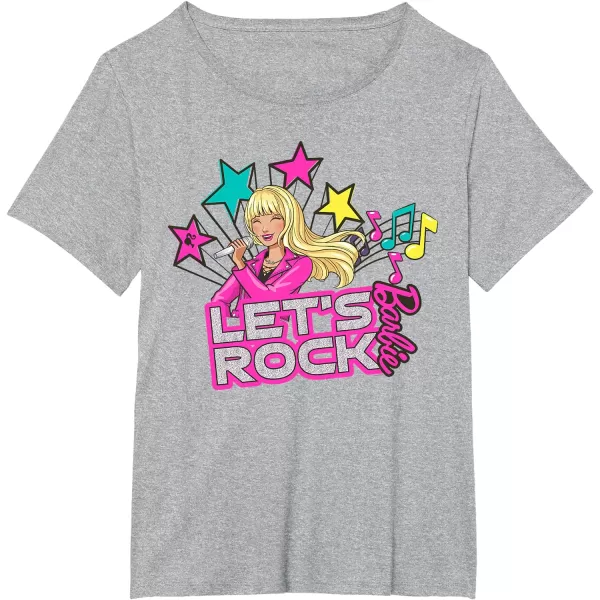 Barbie  Lets Rock Popstar TShirtHeather Grey