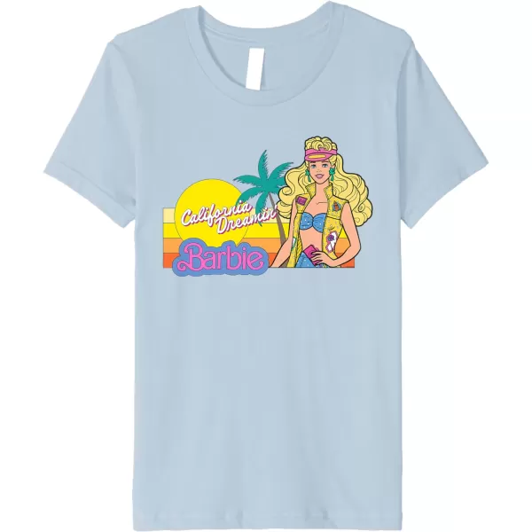 Barbie  Retro California Dreamin Premium TShirtBaby Blue