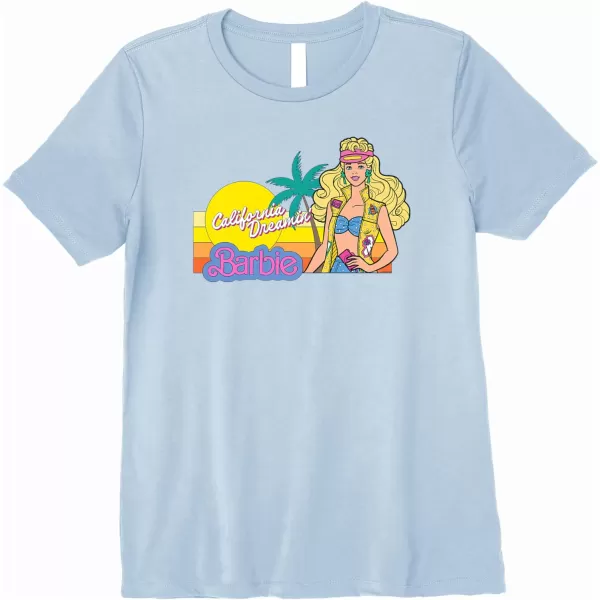 Barbie  Retro California Dreamin Premium TShirtBaby Blue