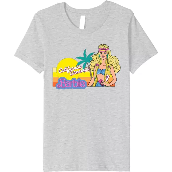 Barbie  Retro California Dreamin Premium TShirtHeather Grey