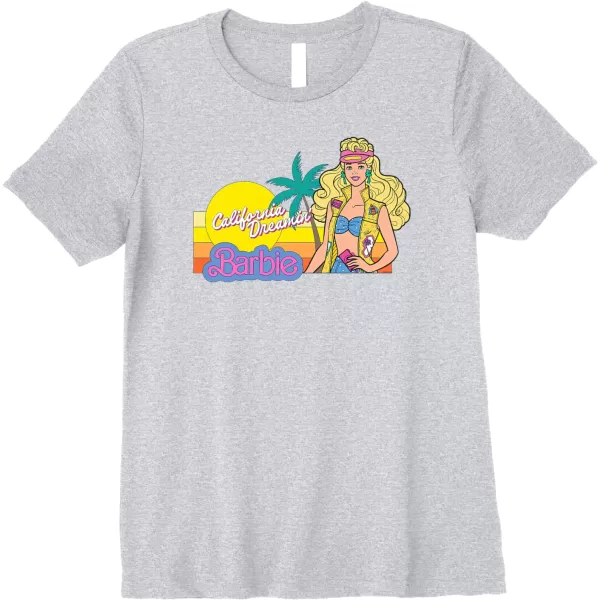 Barbie  Retro California Dreamin Premium TShirtHeather Grey