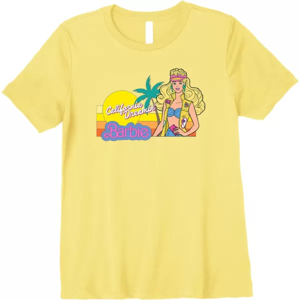 Barbie  Retro California Dreamin Premium TShirtLemon Yellow