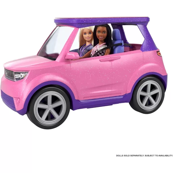 Barbie Big City Big Dreams Transforming Vehicle Playset Pink 2Seater SUV Reveals Stage Drum Set amp ConcertThemed Accessories Gift for 3 to 7 Year OldsSingle