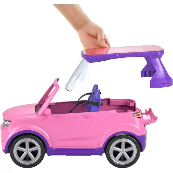 Barbie Big City Big Dreams Transforming Vehicle Playset Pink 2Seater SUV Reveals Stage Drum Set amp ConcertThemed Accessories Gift for 3 to 7 Year OldsSingle