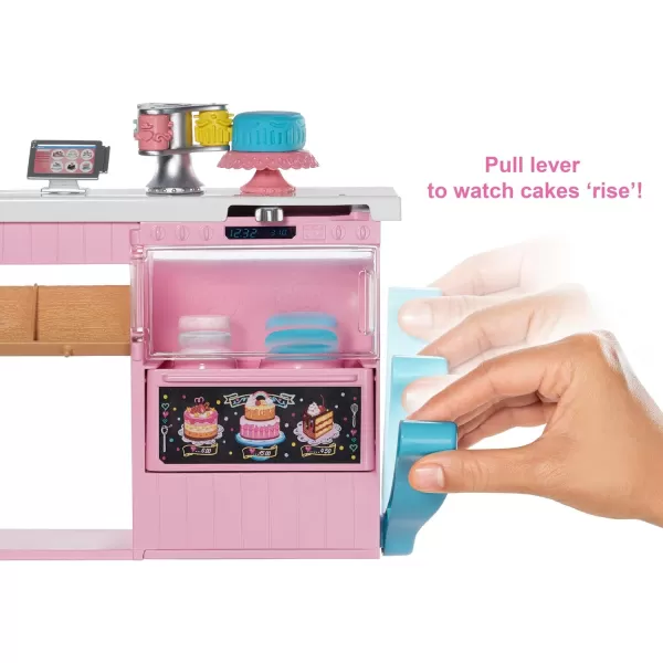 Barbie Cake Decorating Playset with Brunette Doll Baking Island with Oven Molding Dough amp Toy CakeMaking PiecesBarbie Cake Decorating Playset with Brunette Doll Baking Island with Oven Molding Dough amp Toy CakeMaking Pieces