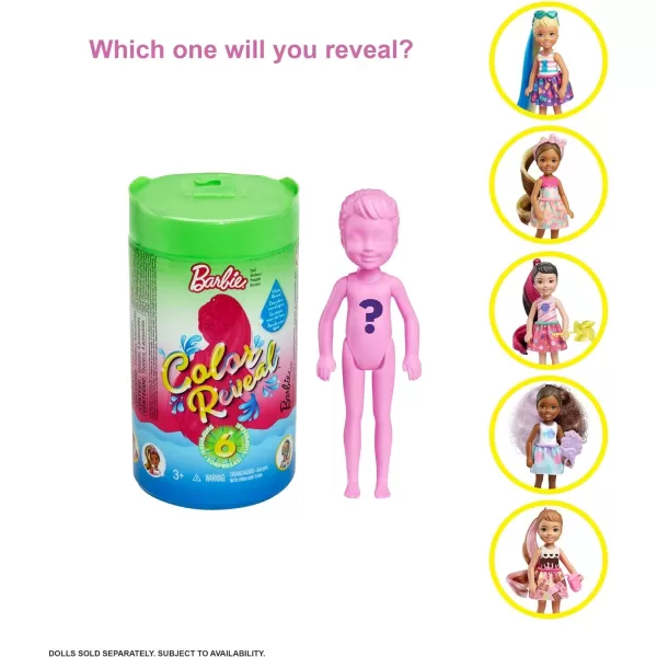 Barbie Color Reveal Chelsea Doll with 6 Surprises Water Reveals Dolls Look amp Creates Color Change on Leotard GraphicFoodie Series