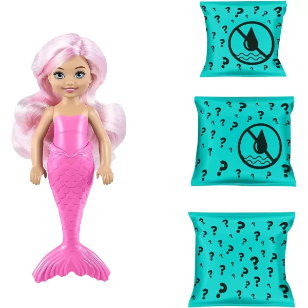 Barbie Color Reveal Chelsea Doll with 6 Surprises Water Reveals Dolls Look amp Creates Color Change on Leotard GraphicMermaid Series