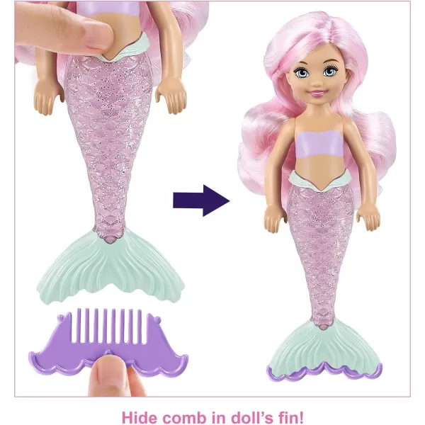 Barbie Color Reveal Chelsea Doll with 6 Surprises Water Reveals Dolls Look amp Creates Color Change on Leotard GraphicMermaid Series