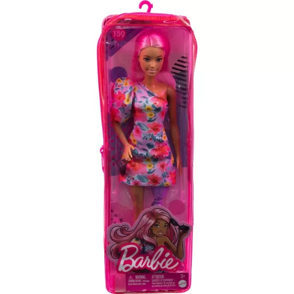 Barbie Fashionistas Doll 189 with Prosthetic Leg Pink Hair Floral Dress Sneakers amp Sunglasses AccessoryBarbie Fashionistas Doll 189 with Prosthetic Leg Pink Hair Floral Dress Sneakers amp Sunglasses Accessory