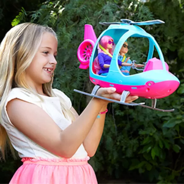 Barbie Helicopter Pink and Blue with Spinning Rotor for 3 to 7 Year Olds Amazon ExclusiveHelicopter