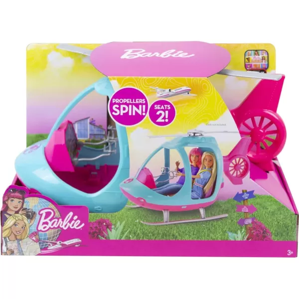 Barbie Helicopter Pink and Blue with Spinning Rotor for 3 to 7 Year Olds Amazon ExclusiveHelicopter