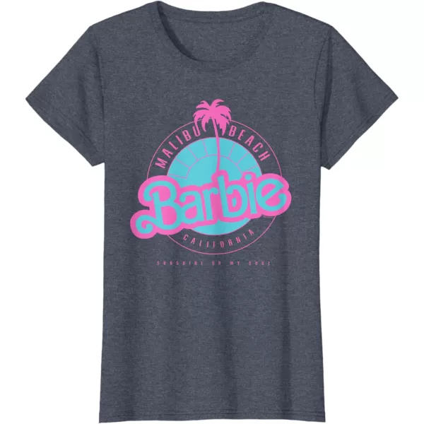 Barbie Malibu Beach California TShirtHeather Blue