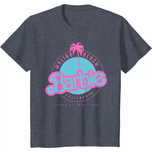 Barbie Malibu Beach California TShirtHeather Blue