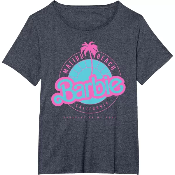 Barbie Malibu Beach California TShirtHeather Blue