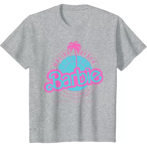 Barbie Malibu Beach California TShirtHeather Grey