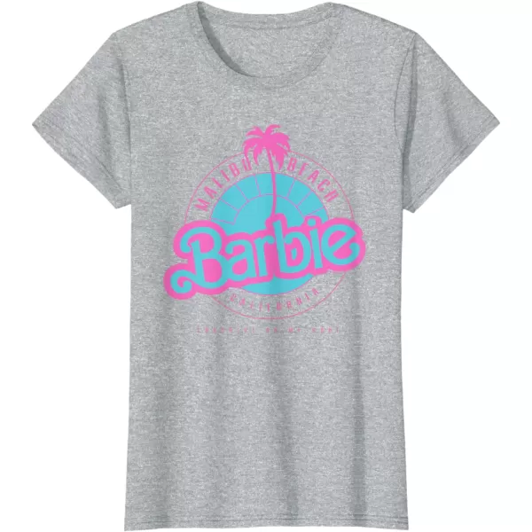 Barbie Malibu Beach California TShirtHeather Grey