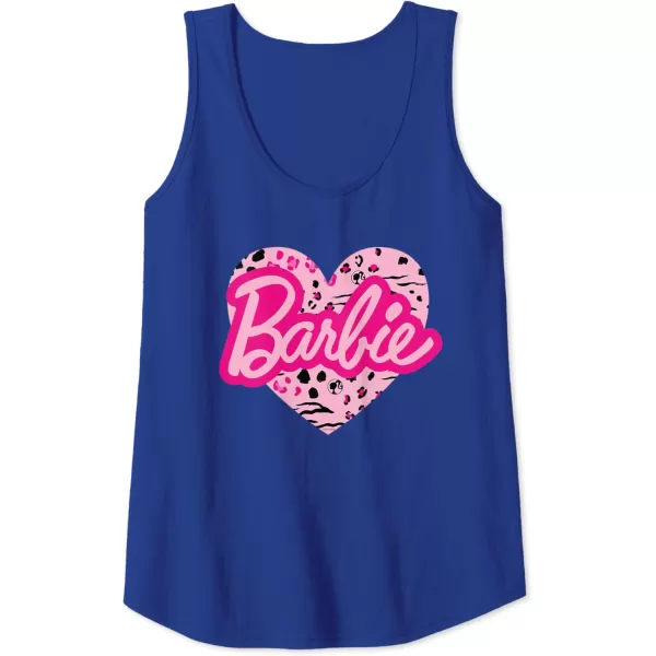 Barbie Patterned Heart Logo Tank TopRoyal Blue