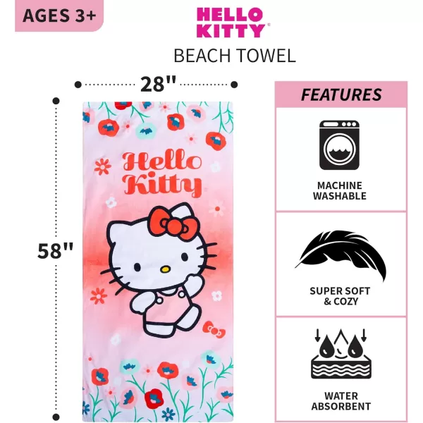 Barbie Super Soft Cotton BathPoolBeach Towel Barbiecore 58 in x 28 in Official Barbie Product By Franco58 in x 28 in Hello Kitty