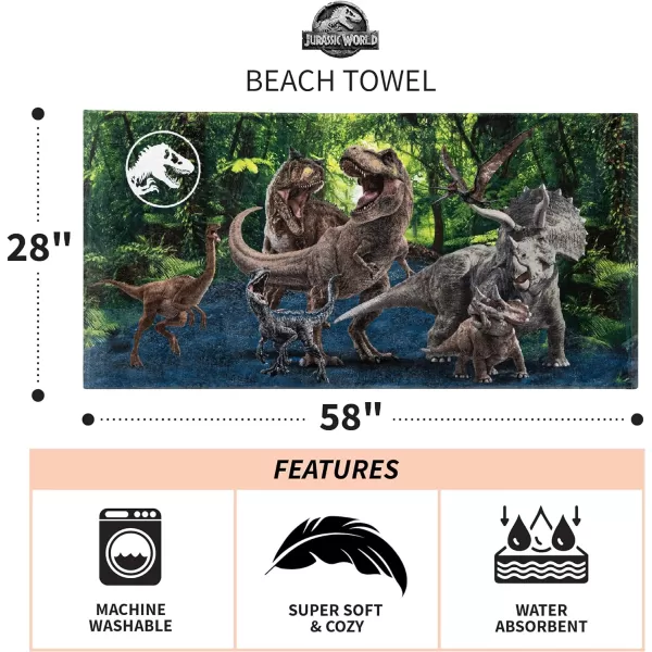 Barbie Super Soft Cotton BathPoolBeach Towel Barbiecore 58 in x 28 in Official Barbie Product By Franco58 in x 28 in Jurassic World