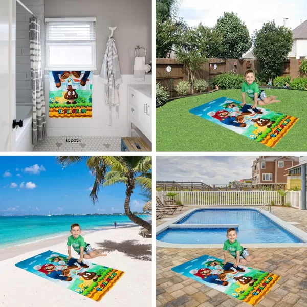 Barbie Super Soft Cotton BathPoolBeach Towel Barbiecore 58 in x 28 in Official Barbie Product By Franco58 in x 28 in Mario