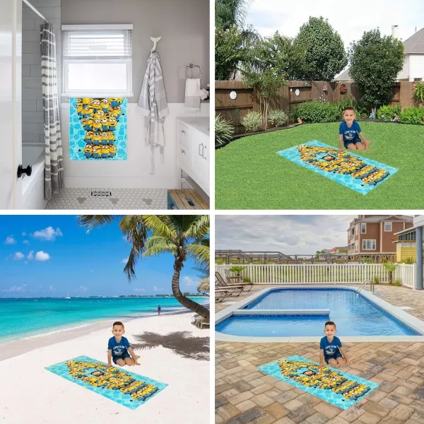 Barbie Super Soft Cotton BathPoolBeach Towel Barbiecore 58 in x 28 in Official Barbie Product By Franco58 in x 28 in Minions the Rise of Gru