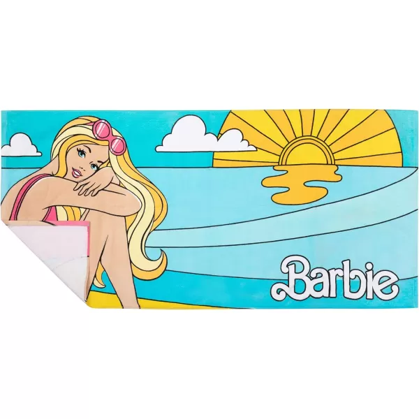 Barbie Super Soft Cotton BathPoolBeach Towel Barbiecore 58 in x 28 in Official Barbie Product By Franco58 in x 28 in Multicolour