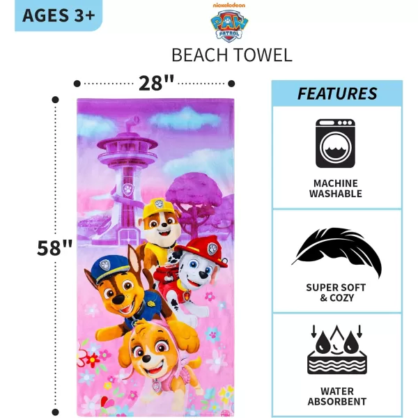 Barbie Super Soft Cotton BathPoolBeach Towel Barbiecore 58 in x 28 in Official Barbie Product By Franco58 in x 28 in Paw Patrol Girls