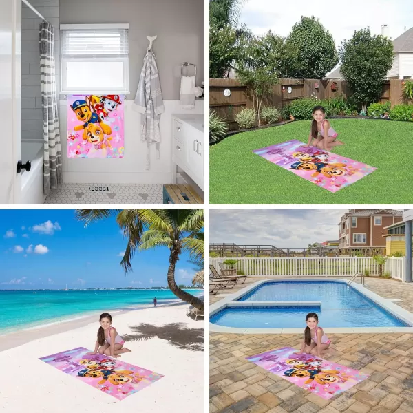 Barbie Super Soft Cotton BathPoolBeach Towel Barbiecore 58 in x 28 in Official Barbie Product By Franco58 in x 28 in Paw Patrol Girls