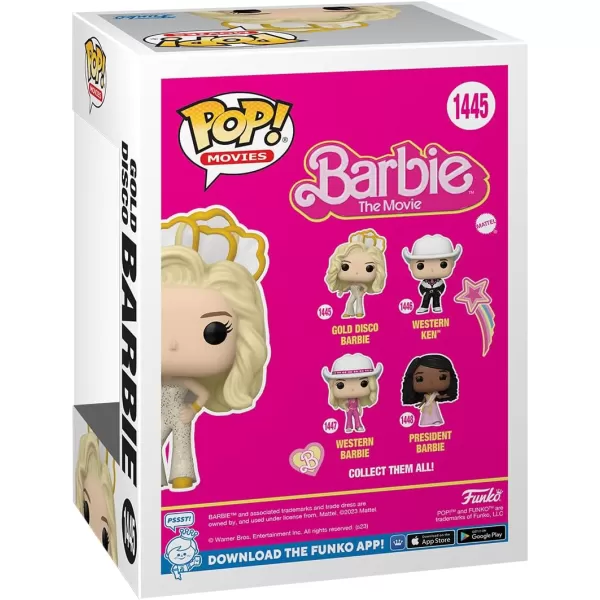 Funko Pop Movies Barbie  Gold Disco BarbieFunko Pop Movies Barbie  Gold Disco Barbie
