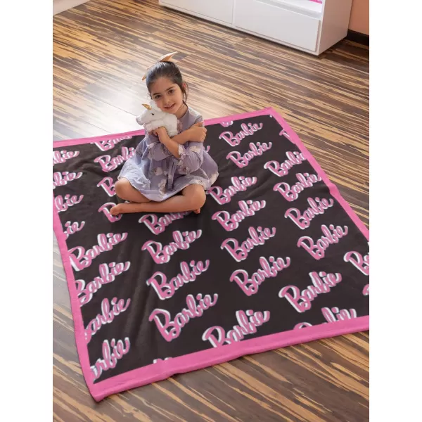 INTIMO Barbie Dolls Barbie On Repeat Print Super Soft and Cuddly Plush Fleece Throw Blanket 50 x 60 127cm x152cmINTIMO Barbie Dolls Barbie On Repeat Print Super Soft and Cuddly Plush Fleece Throw Blanket 50 x 60 127cm x152cm