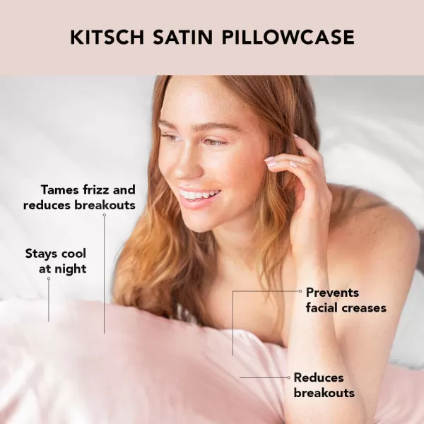 Kitsch Satin Pillowcase for Hair amp Skin Iconic Barbie StandardQueen 1 Pack4 Blush King 1 Pack