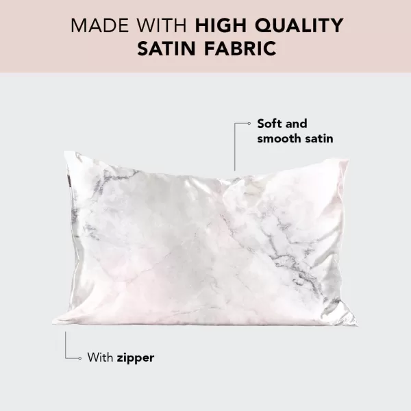 Kitsch Satin Pillowcase for Hair amp Skin Iconic Barbie StandardQueen 1 Pack9 Marble StandardQueen 2 Pack