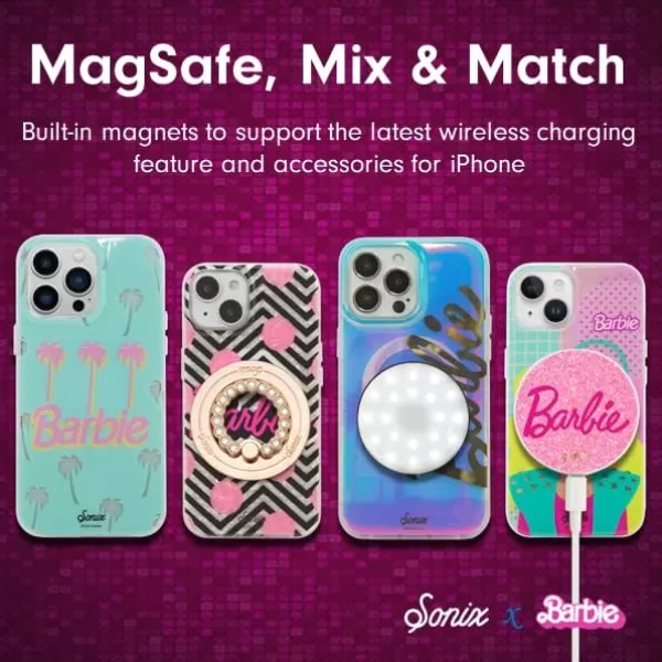 Sonix x Barbie Case for iPhone 13 Pro  Compatible with MagSafe  10ft Drop Tested  Vintage BarbiePalm Paradise Barbie