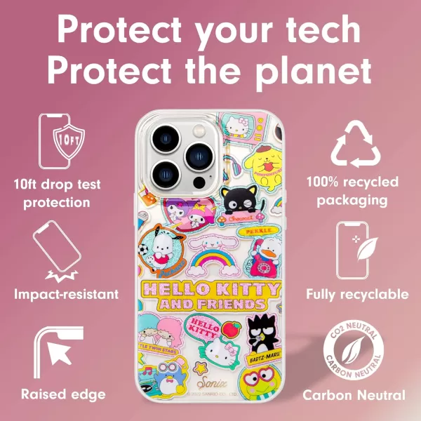 Sonix x Barbie Case for iPhone 13 Pro  Compatible with MagSafe  10ft Drop Tested  Vintage BarbieSanrio  Hello Kitty Sticker Party