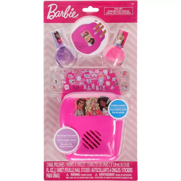 Townley Girl Barbie NonToxic PeelOff Nail Polish Set with Nail Dryer for Girls Batteries Not Included Ages 3Townley Girl Barbie NonToxic PeelOff Nail Polish Set with Nail Dryer for Girls Batteries Not Included Ages 3