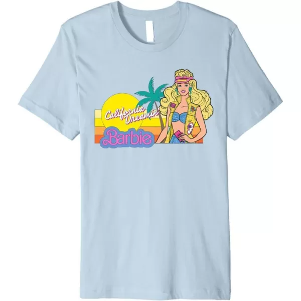 Barbie  Retro California Dreamin Premium TShirtBaby Blue