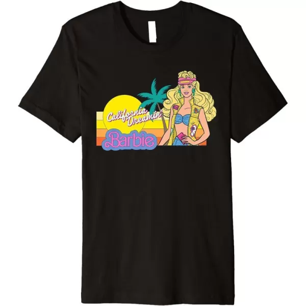 Barbie  Retro California Dreamin Premium TShirtBlack