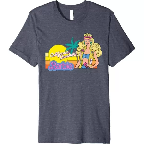 Barbie  Retro California Dreamin Premium TShirtHeather Blue