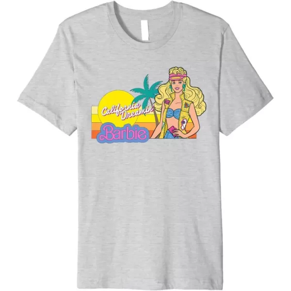 Barbie  Retro California Dreamin Premium TShirtHeather Grey