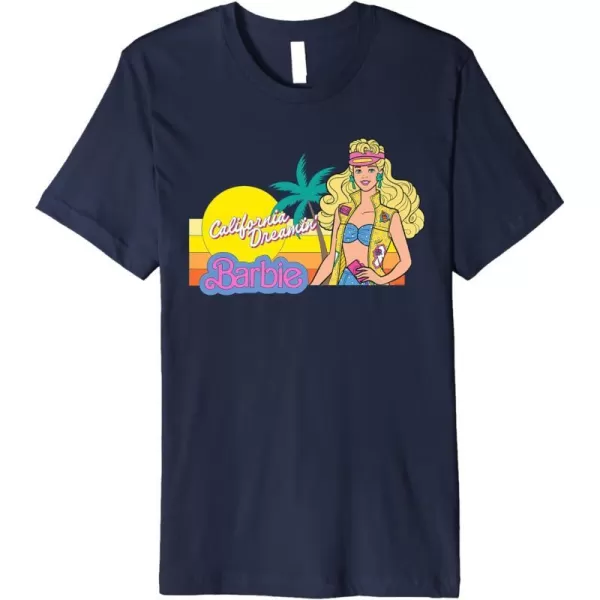 Barbie  Retro California Dreamin Premium TShirtNavy Blue