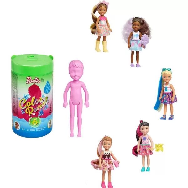 Barbie Color Reveal Chelsea Doll with 6 Surprises Water Reveals Dolls Look amp Creates Color Change on Leotard GraphicFoodie Series