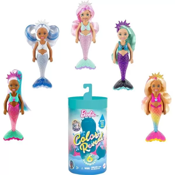 Barbie Color Reveal Chelsea Doll with 6 Surprises Water Reveals Dolls Look amp Creates Color Change on Leotard GraphicMermaid Series