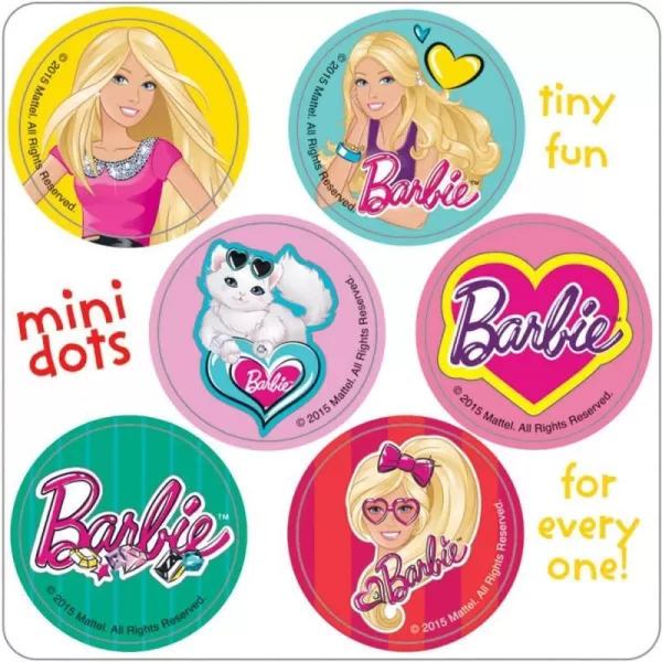 Barbie Mini Dot Stickers  Birthday Party Supplies amp Favors  100 per PackBarbie Mini Dot Stickers  Birthday Party Supplies amp Favors  100 per Pack